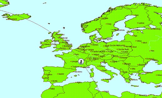 Chiron Europe map
